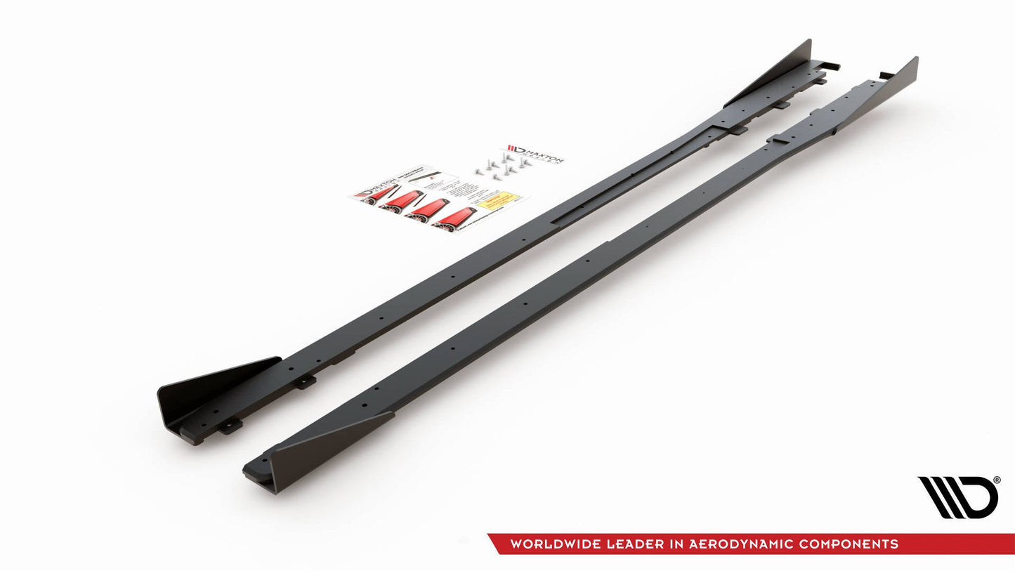 Street Pro Seitenschweller Ansatz für + Flaps Toyota GR Yaris Mk4 schwarz Hochglanz