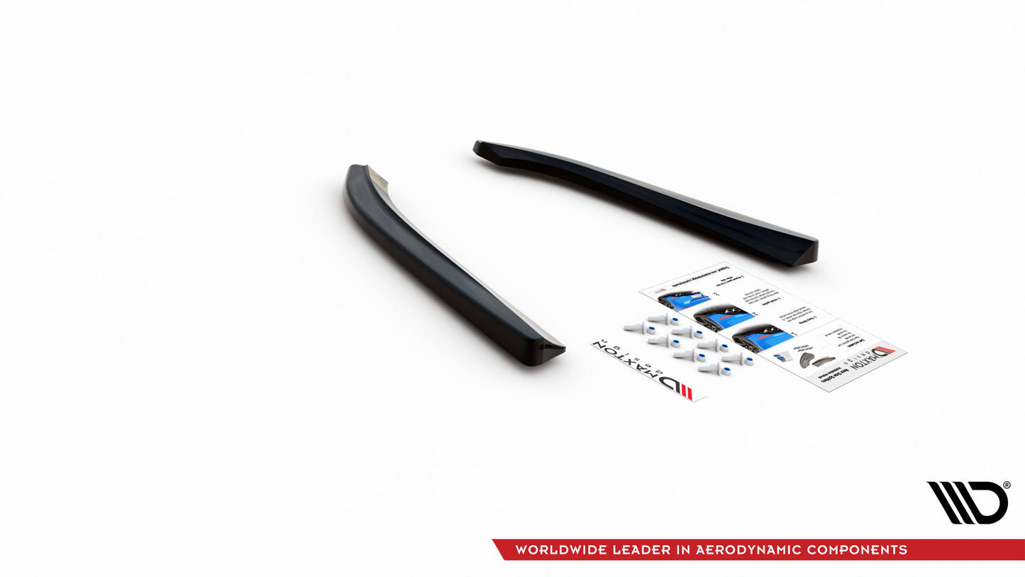 Heck Ansatz Flaps Diffusor für Audi S8 D3 schwarz Hochglanz