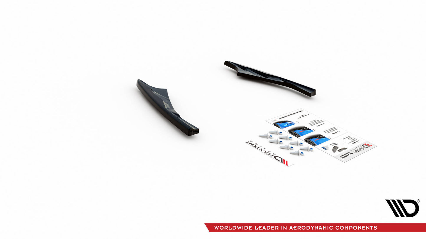 Heck Ansatz Flaps Diffusor für Audi SQ8 Mk1 schwarz Hochglanz