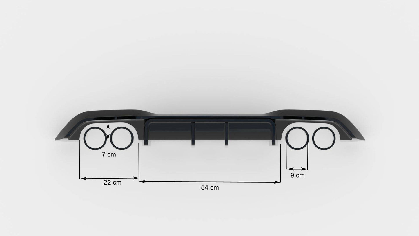Diffusor Heck Ansatz für BMW M2 F87 schwarz Hochglanz