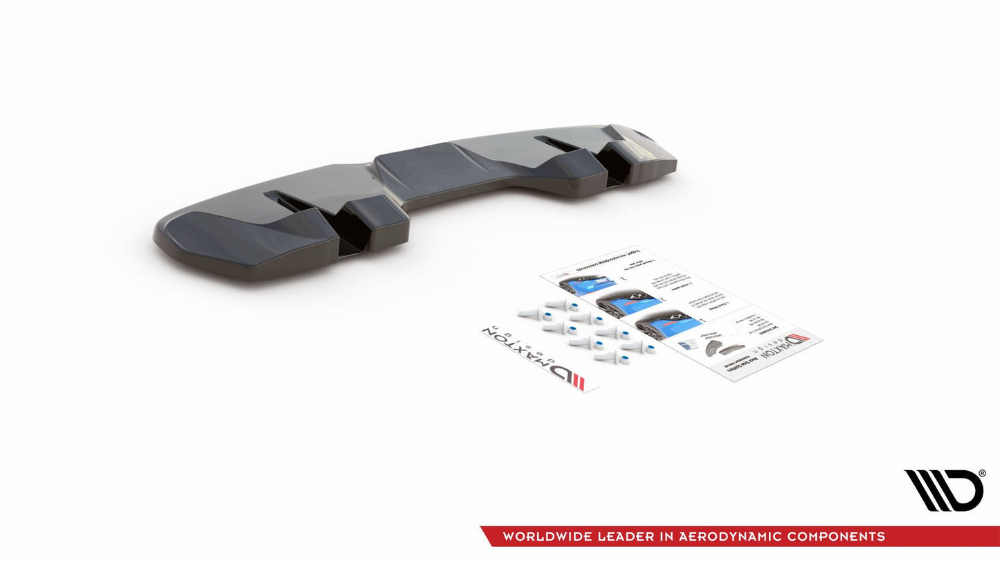 Mittlerer Diffusor Heck Ansatz für Ford Mustang GT Mk6 Facelift schwarz matt