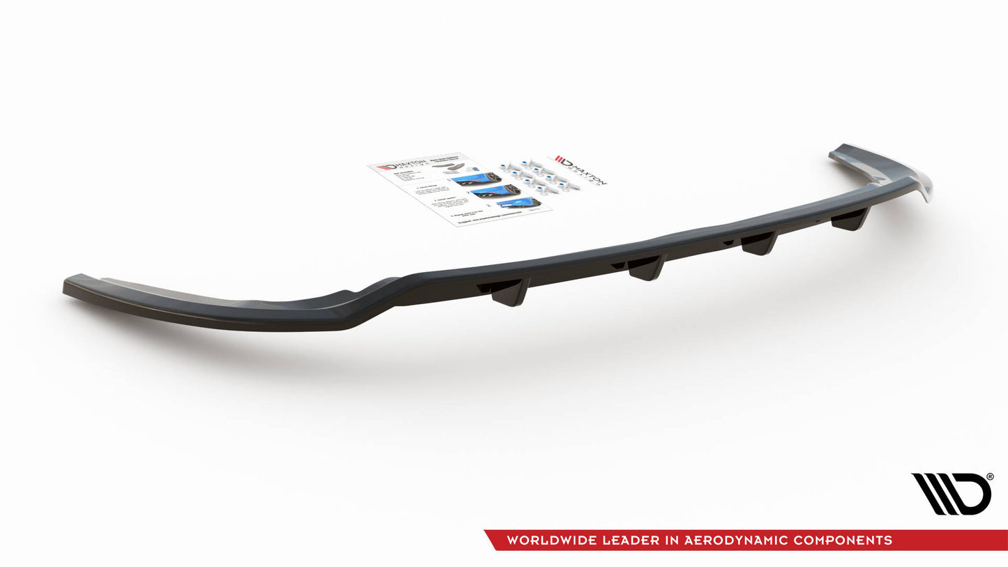 Mittlerer Cup Diffusor DTM Look Heck Ansatz für Ford C-Max Mk2 schwarz Hochglanz