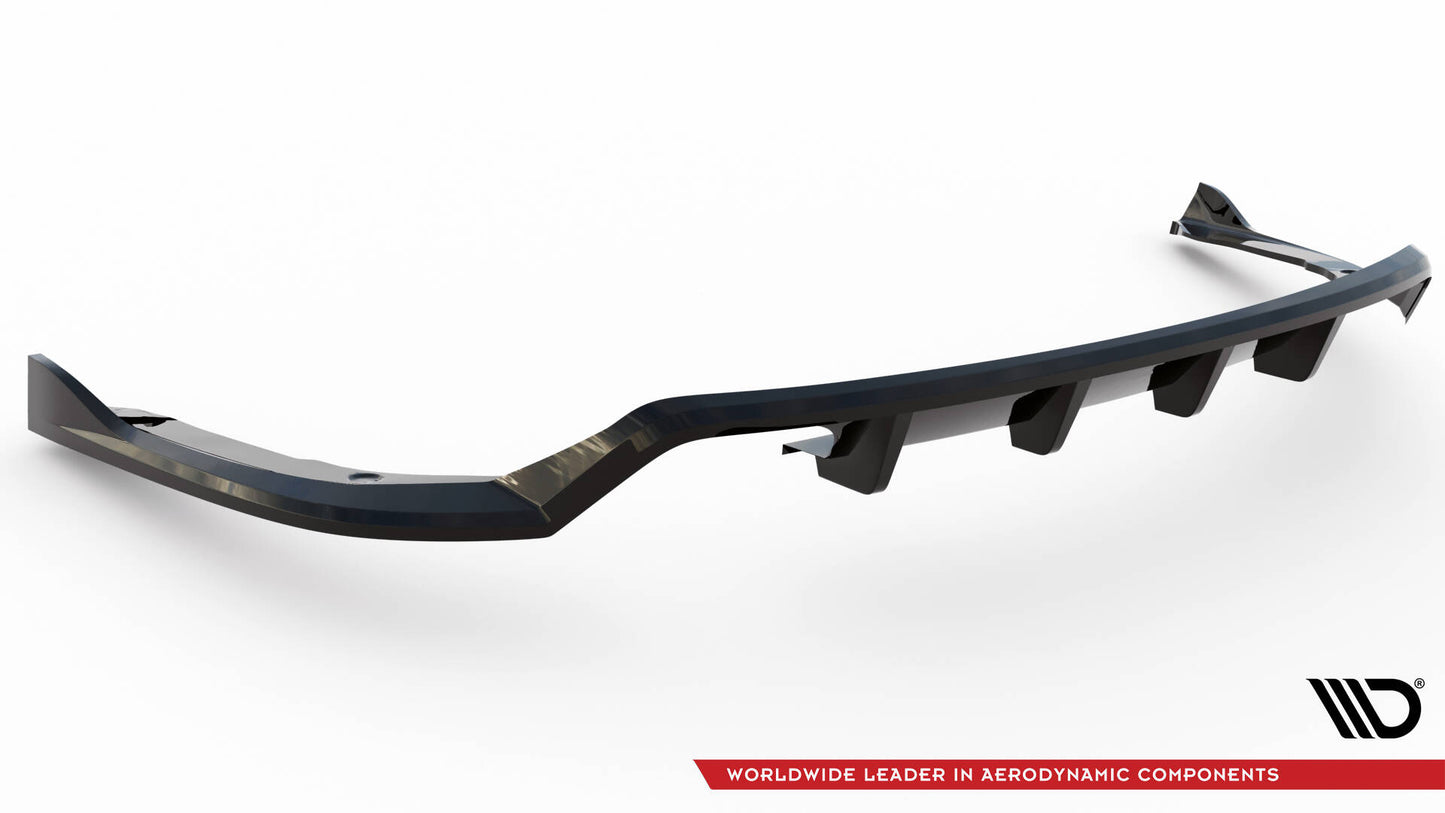 Mittlerer Cup Diffusor DTM Look Heck Ansatz für BMW 4er Coupe / Gran Coupe / Cabrio M-Paket F32 / F36 / F33 schwarz Hochglanz