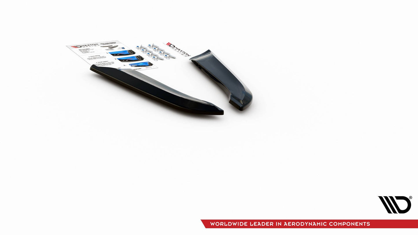Heck Ansatz Flaps Diffusor V.1 für Audi RS4 Limousine B7 schwarz Hochglanz