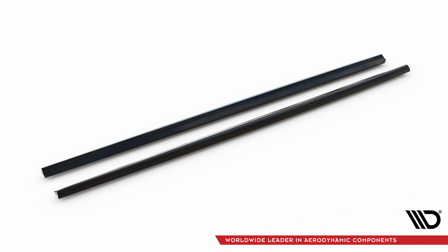 Seitenschweller Ansatz für VW Polo GTI Mk6 Facelift schwarz Hochglanz
