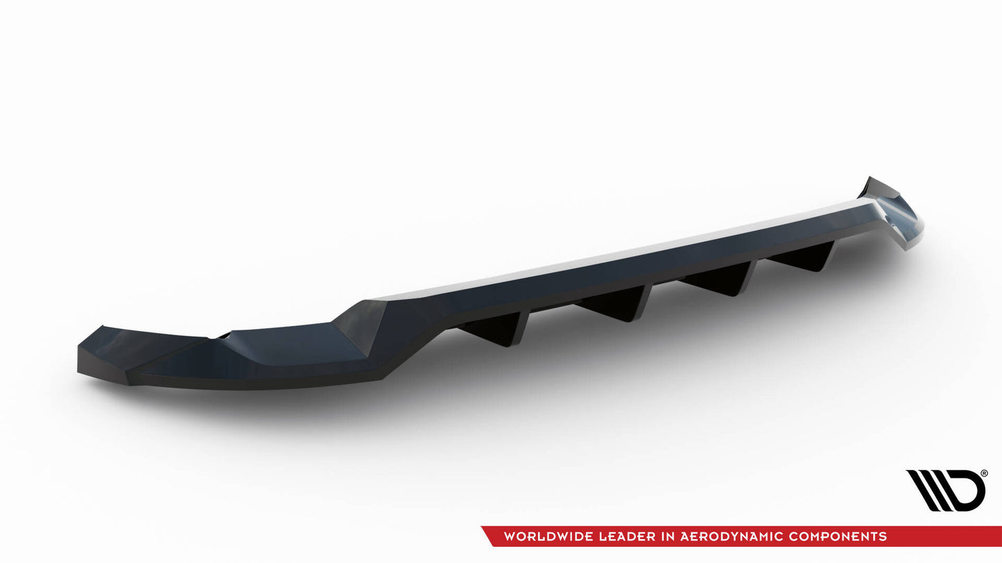 Mittlerer Cup Diffusor DTM Look Heck Ansatz für Volvo EX30 Mk1 schwarz Hochglanz