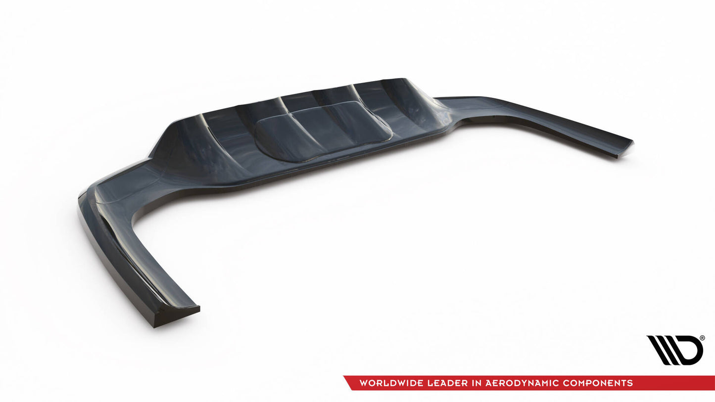 Mittlerer Cup Diffusor DTM Look Heck Ansatz für Mercedes-Benz GLC AMG-Line X254 schwarz Hochglanz