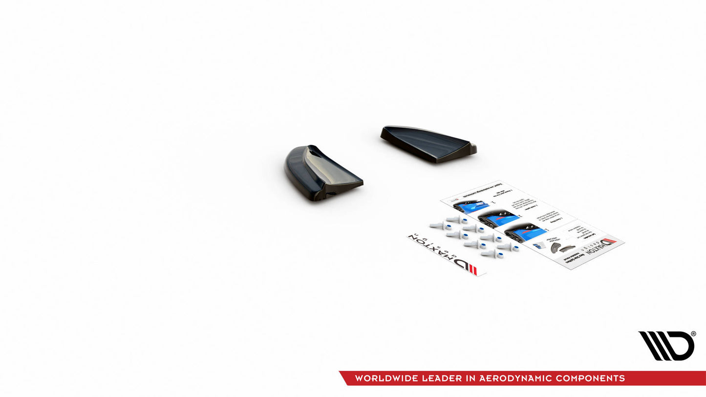 Heck Ansatz Flaps Diffusor für Abarth 595 Mk1 Facelift schwarz Hochglanz
