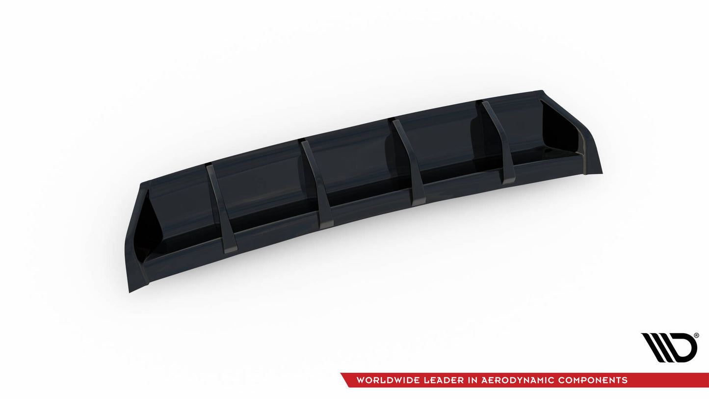 Diffusor Heck Ansatz für VW GOLF 7 GTI FACELIFT schwarz Hochglanz