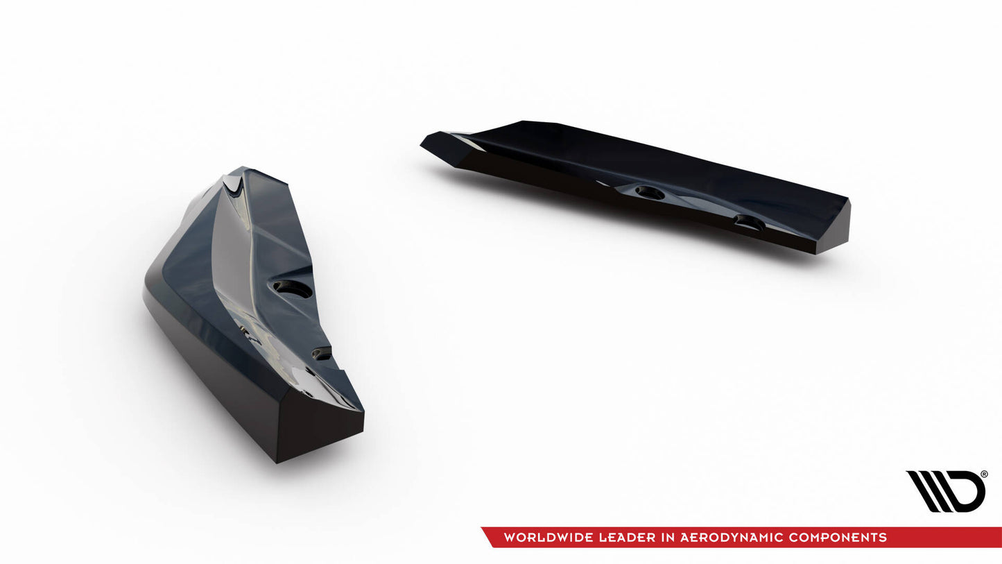 Heck Ansatz Flaps Diffusor V.5 für BMW M135i F70 schwarz Hochglanz