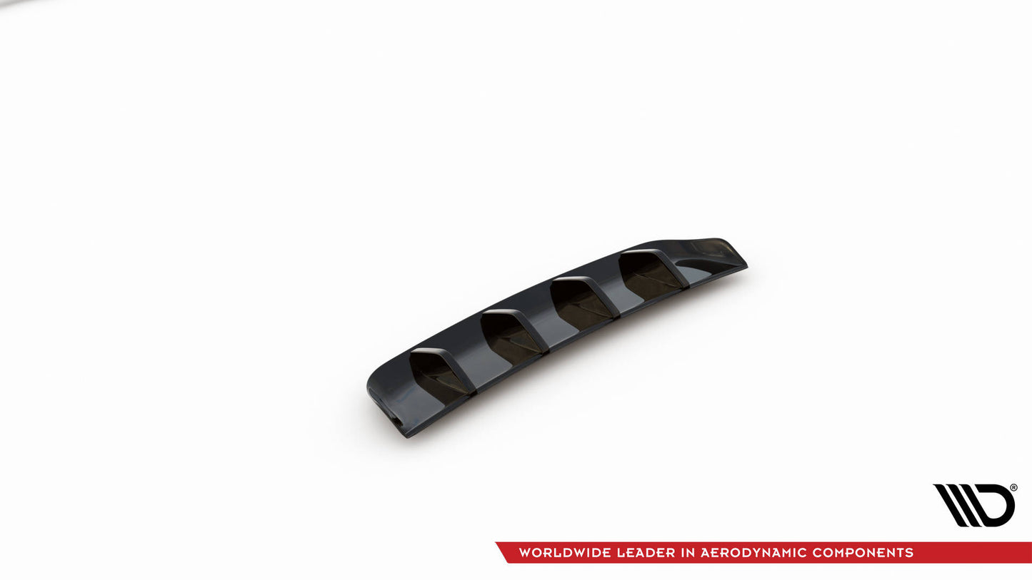 Diffusor Heck Ansatz für VW Tiguan R Mk2 Facelift schwarz Hochglanz