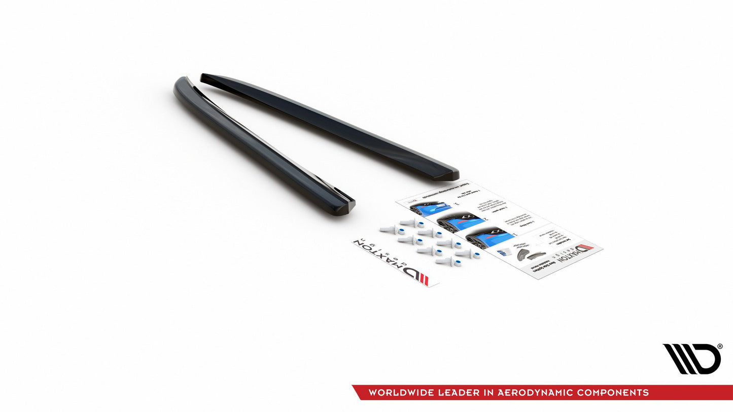 Heck Ansatz Flaps Diffusor für Jaguar XJ R-Sport X351 Facelift schwarz Hochglanz