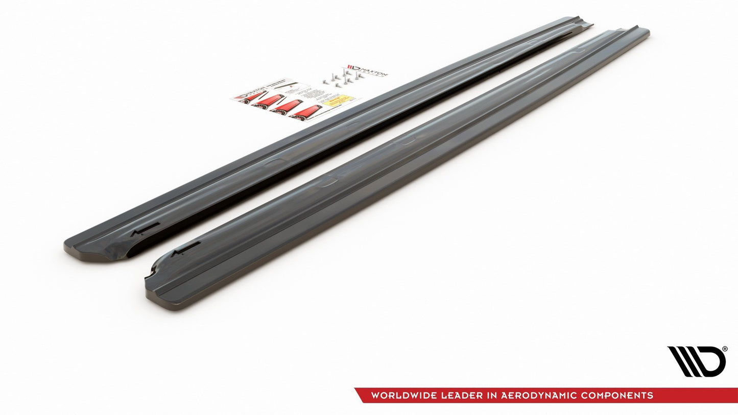 Seitenschweller Ansatz für Seat Leon Cupra / FR SC Mk3 / Mk3 FL schwarz Hochglanz