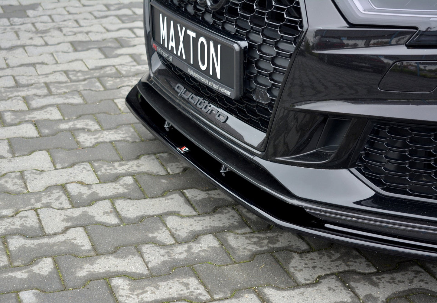 Front Ansatz V.1 für Audi RS3 8V FL Sportback schwarz Hochglanz