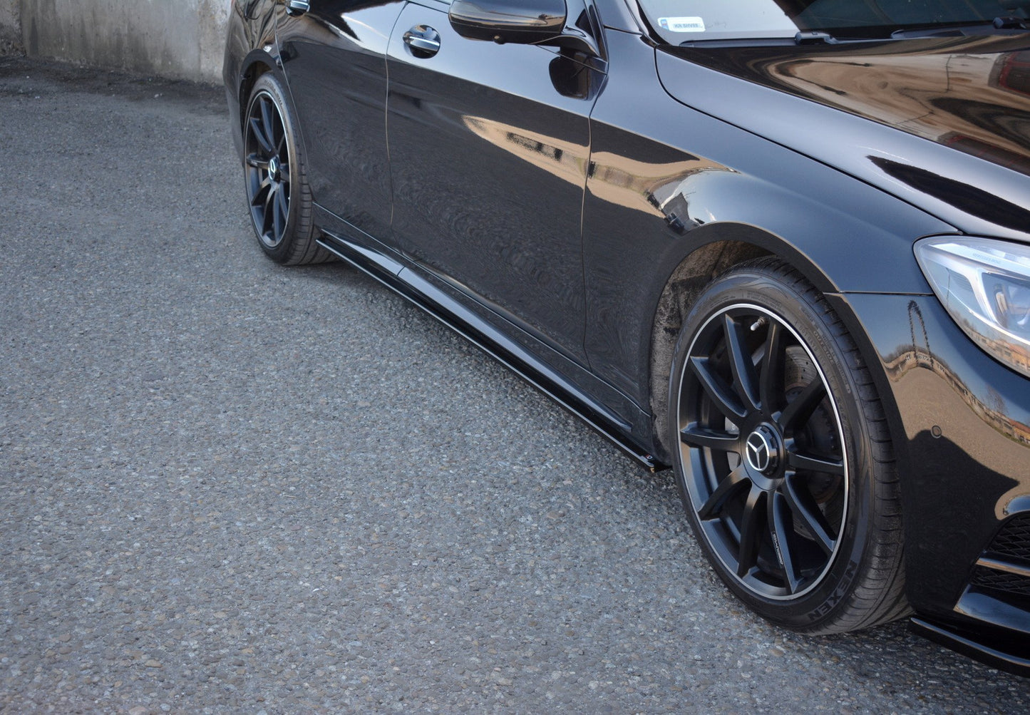 Seitenschweller Ansatz für Mercedes S-KLASSE AMG-LINE W222 schwarz Hochglanz