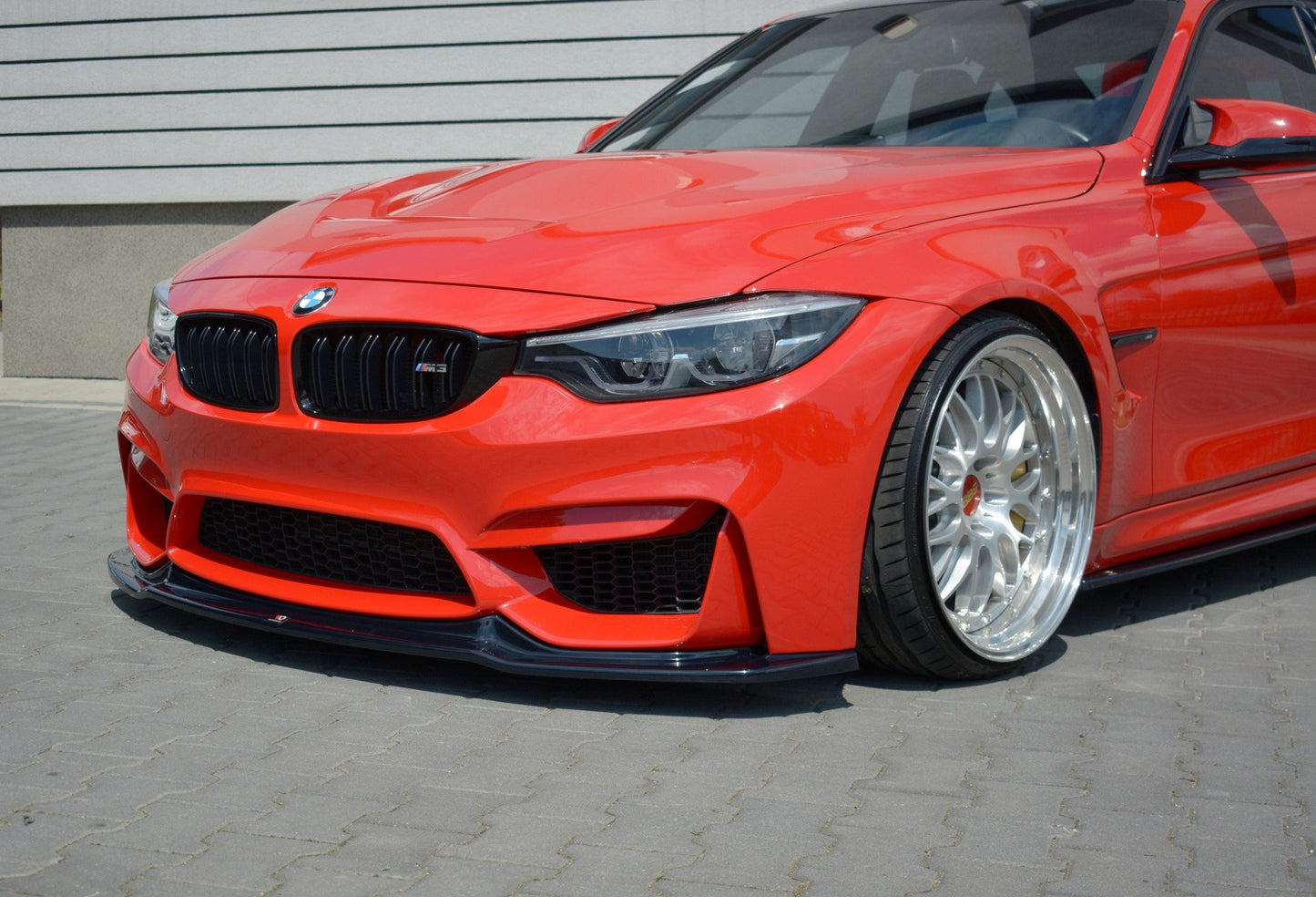 Front Ansatz für BMW M3 F80 schwarz Hochglanz