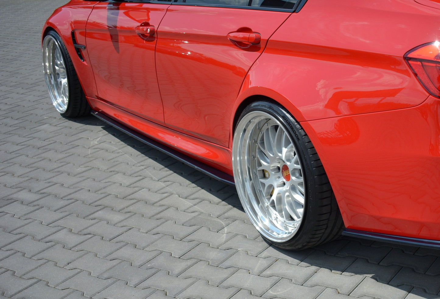 Seitenschweller Ansatz für BMW M3 F80 schwarz Hochglanz