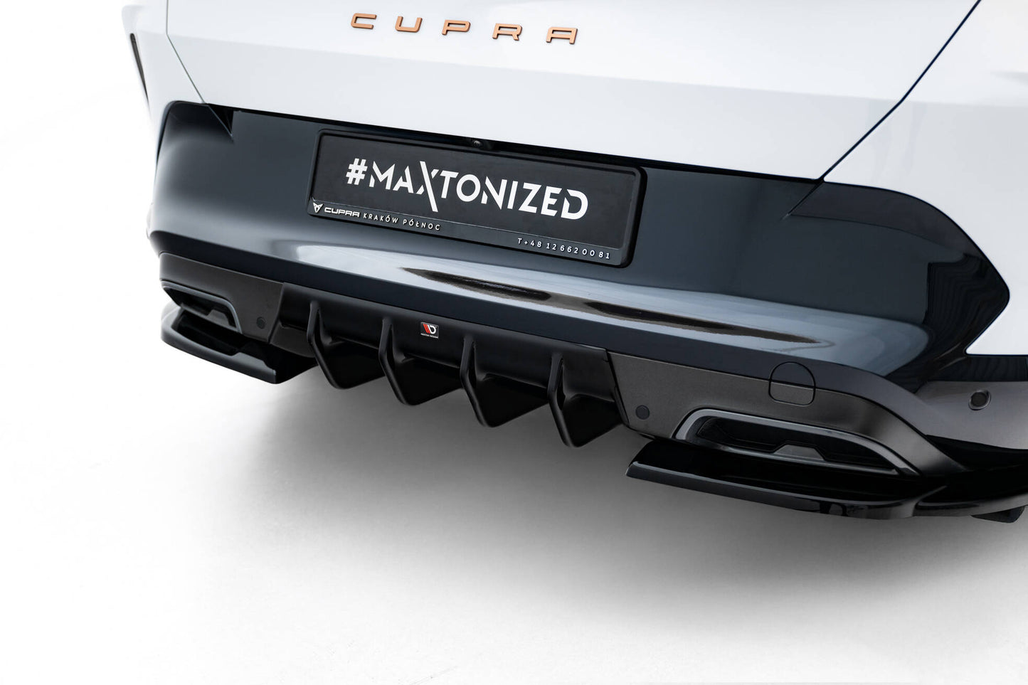 Diffusor Heck Ansatz V.2 für Cupra Formentor Mk1 Facelift schwarz Hochglanz