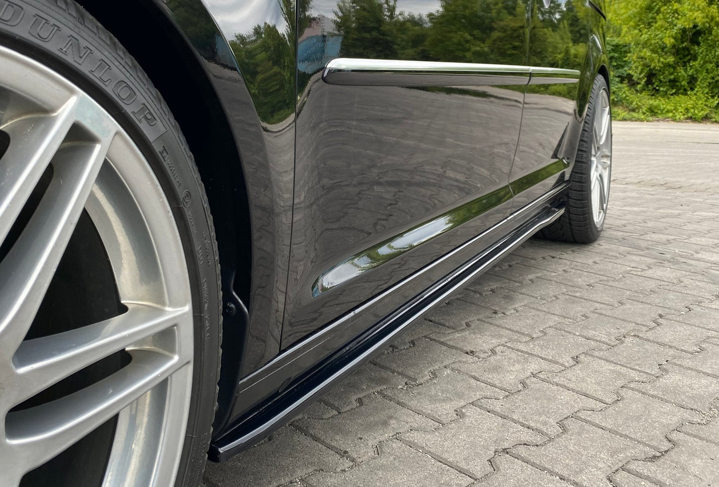 Seitenschweller Ansatz für VW Caddy Mk. 4 schwarz Hochglanz