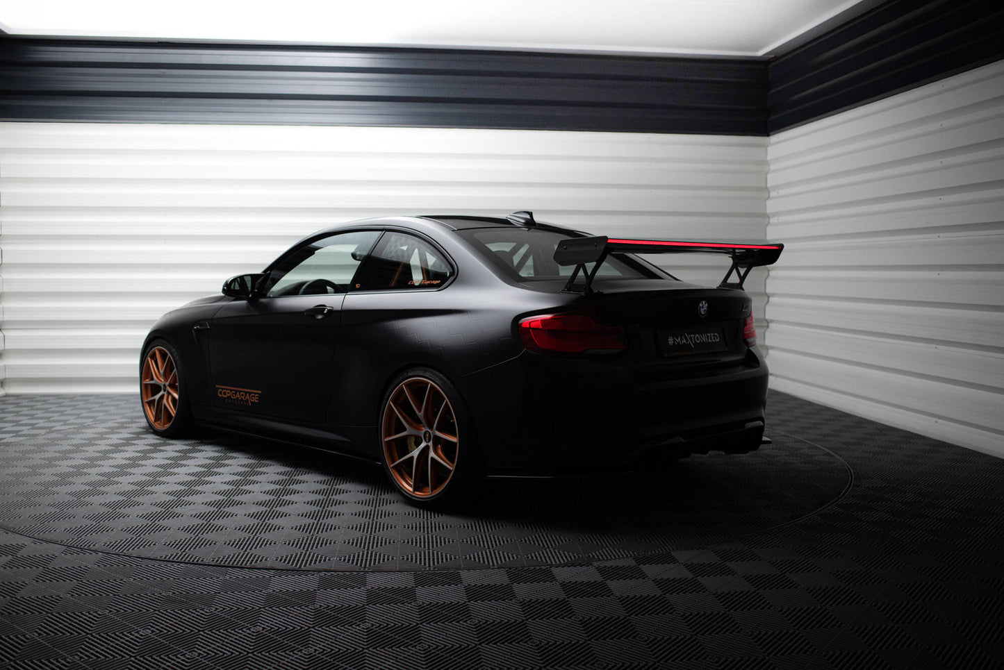 Carbon Spoiler With External Brackets Uprights + LED BMW M2 F87 / 2 / 2 M-Paket F22