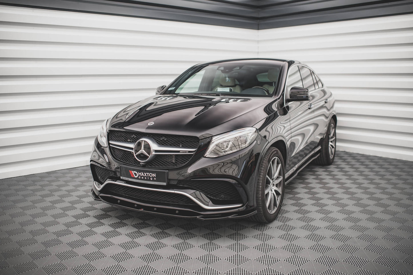 Front Ansatz V.2 für Mercedes-Benz GLE Coupe / SUV 63 AMG C292 / W166 schwarz Hochglanz