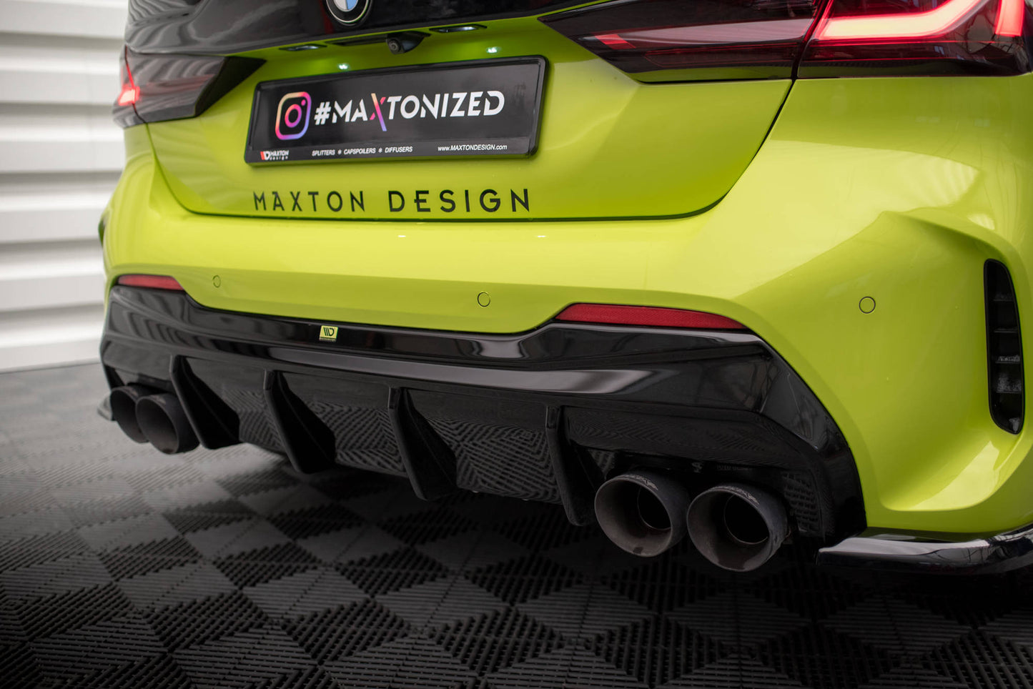 Diffusor Heck Ansatz V.3 für + Milltek Sport Auspuffverlängerung BMW 1er M135i / 128ti F40