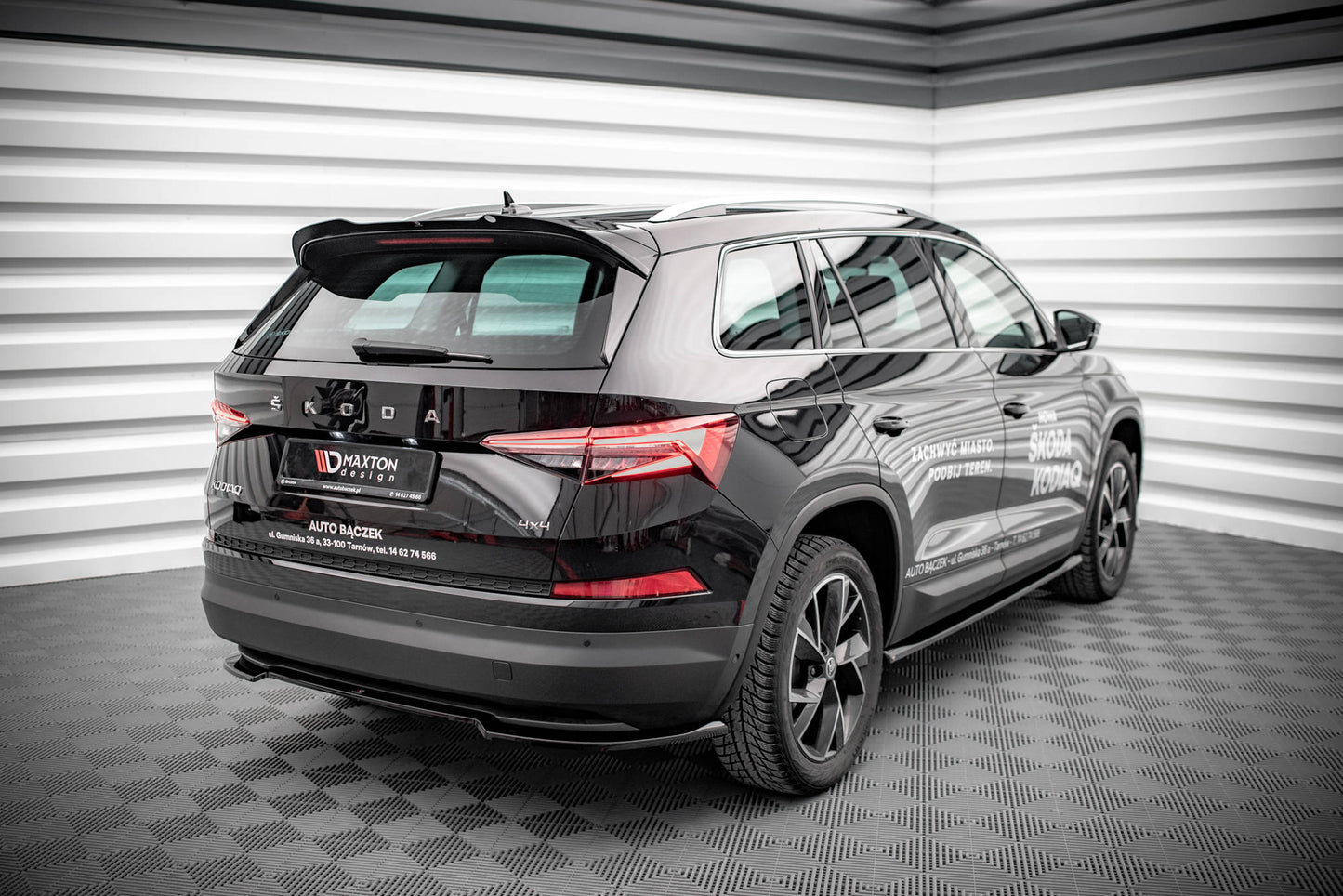 Spoiler CAP für Skoda Kodiaq Mk1 Facelift schwarz matt