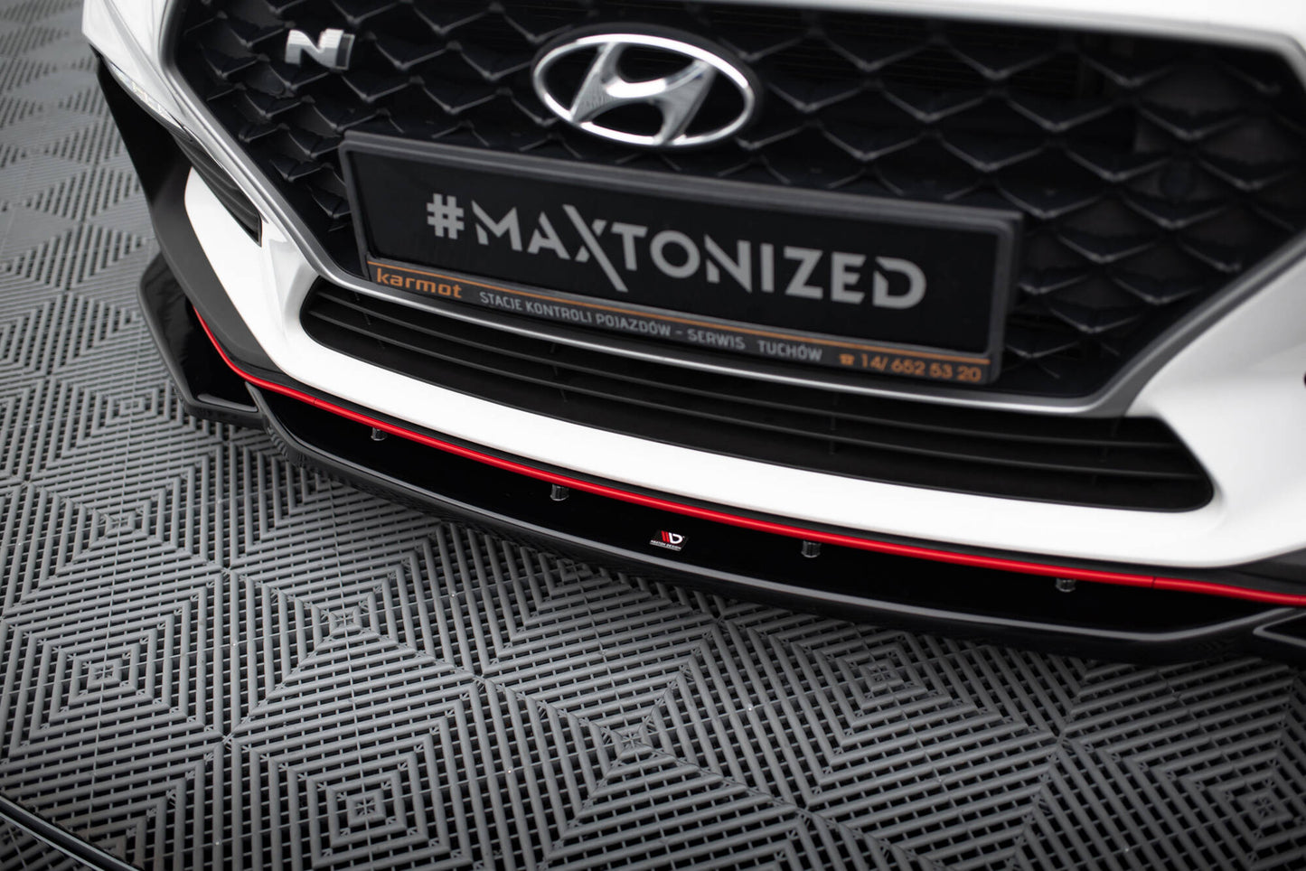 Front Ansatz V.4 für Hyundai I30 N Mk3 Hatchback/ Fastback schwarz Hochglanz