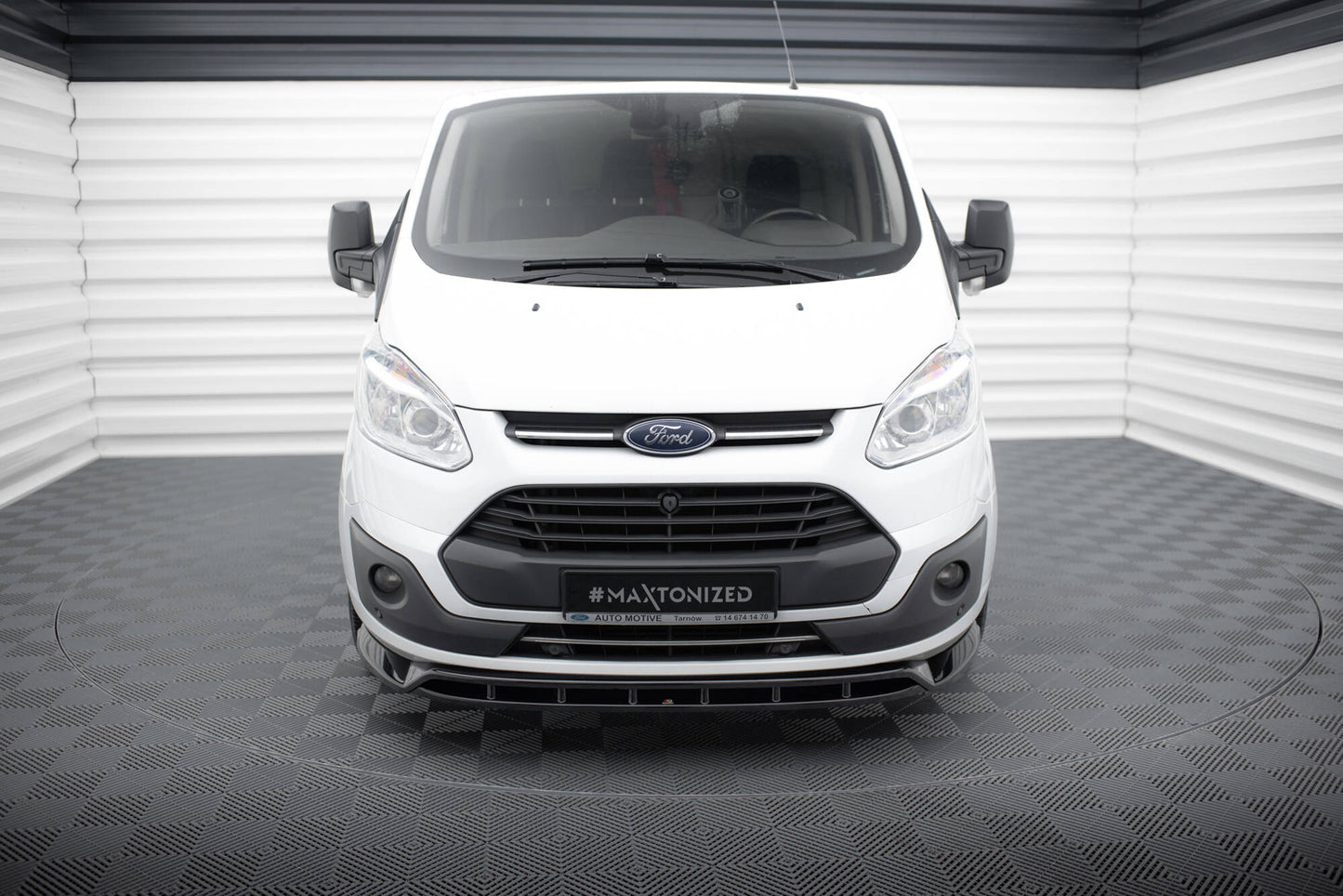 Front Ansatz für Ford Transit Custom Mk1 schwarz Hochglanz