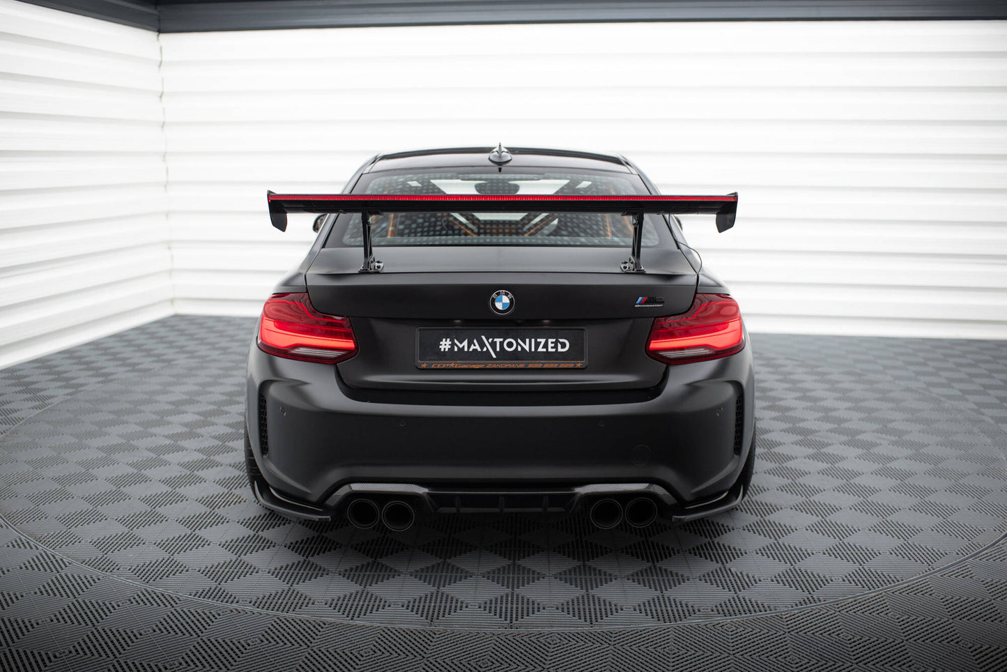 Carbon Spoiler With Internal Brackets Uprights + LED BMW M2 F87 / 2 / 2 M-Paket F22