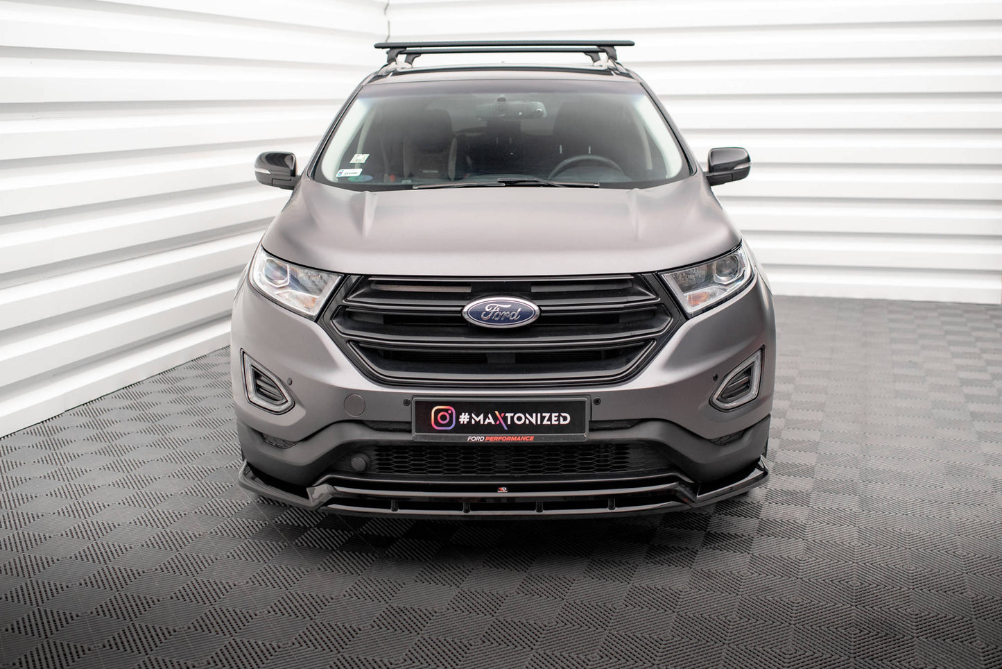 Front Ansatz für Ford Edge Mk2 schwarz Hochglanz