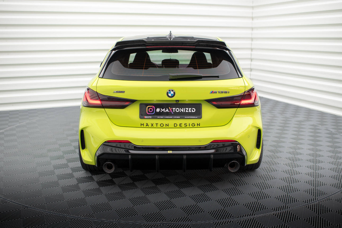 Diffusor Heck Ansatz V.3 für BMW 1er F40 M-Paket/ M135i / 128ti (Einzelauspuff li. re.)