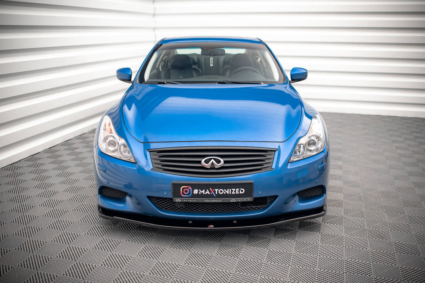 Front Ansatz für Infiniti G37 Coupe schwarz Hochglanz