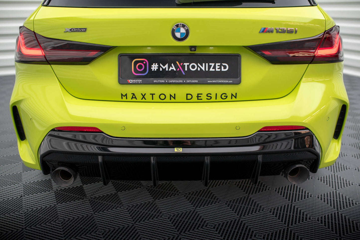 Diffusor Heck Ansatz V.3 für BMW 1er F40 M-Paket/ M135i / 128ti (Einzelauspuff li. re.)