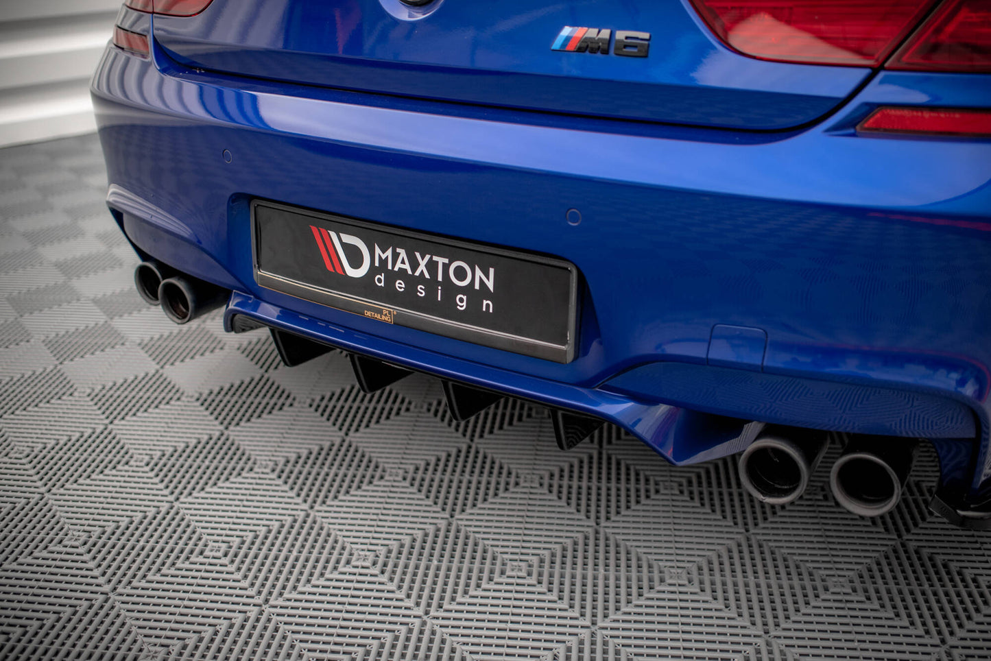 Diffusor Heck Ansatz für BMW M6 Gran Coupe / Coupe / Cabriolet F06 / F13 / F12 schwarz Hochglanz