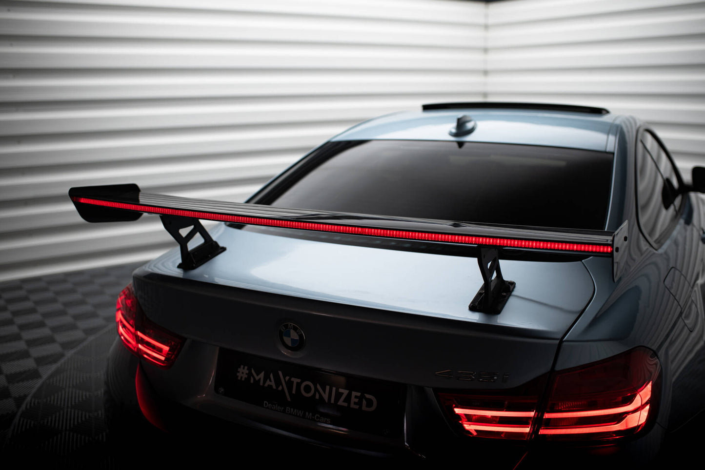 Carbon Spoiler With Internal Brackets Uprights + LED BMW 4er F32 / 4 F32 M-Paket Coupe