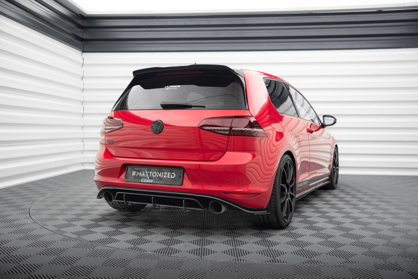 Diffusor Heck Ansatz für Heckschürze für VW GOLF 7 GTI CLUBSPORT