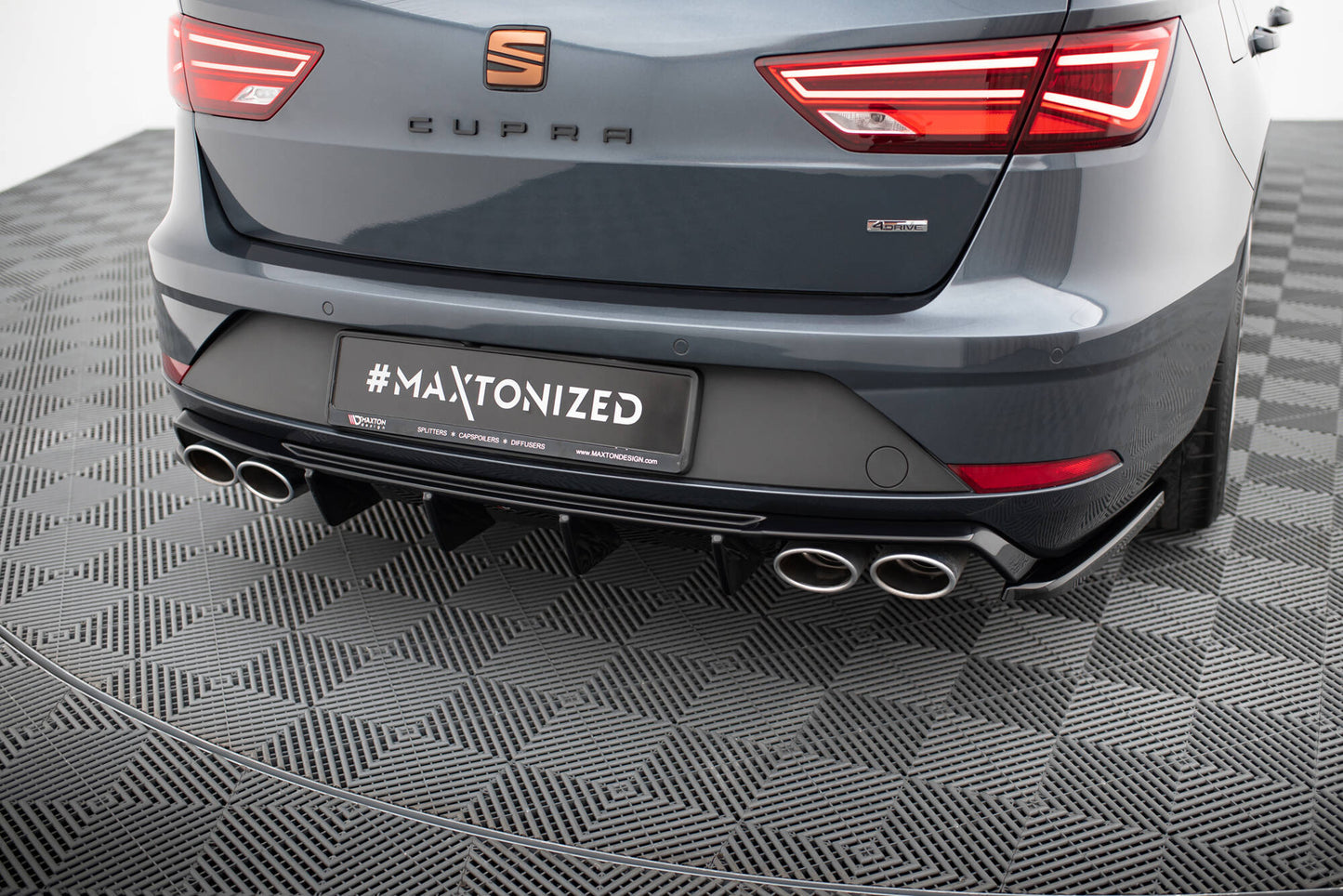 Diffusor Heck Ansatz V.3 für Seat Leon Cupra ST Mk3 FL
