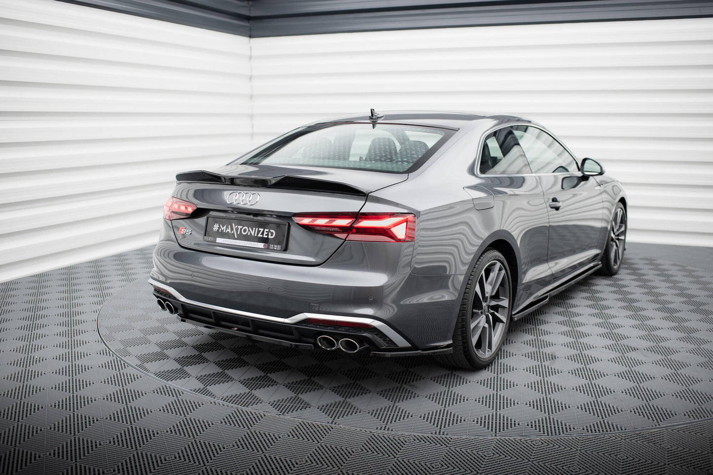 Heckansatz Audi S5 Sportback / Coupe F5 Facelift schwarz Hochglanz