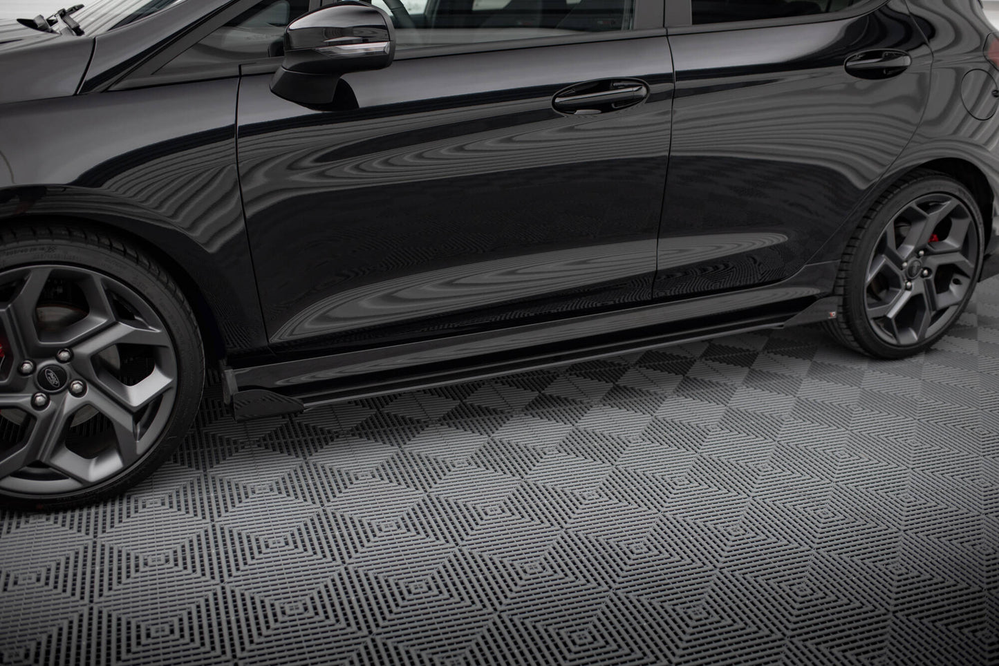 Seitenschweller Flaps für Ford Fiesta ST / ST-Line Mk8 schwarz Hochglanz