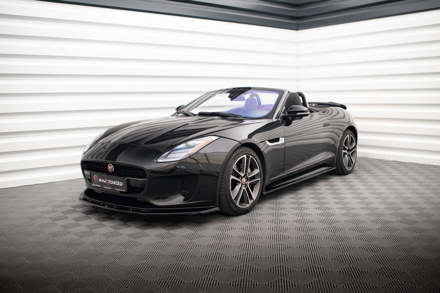 Seitenschweller Ansatz für JAGUAR F-TYPE schwarz Hochglanz