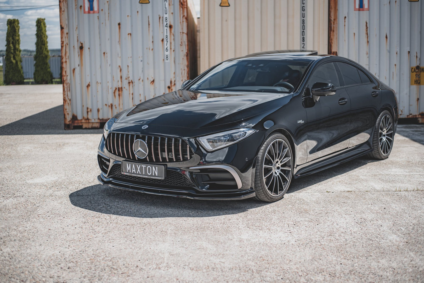 Front Ansatz V.2 für Mercedes-Benz CLS AMG-Line / 53AMG C257 schwarz matt
