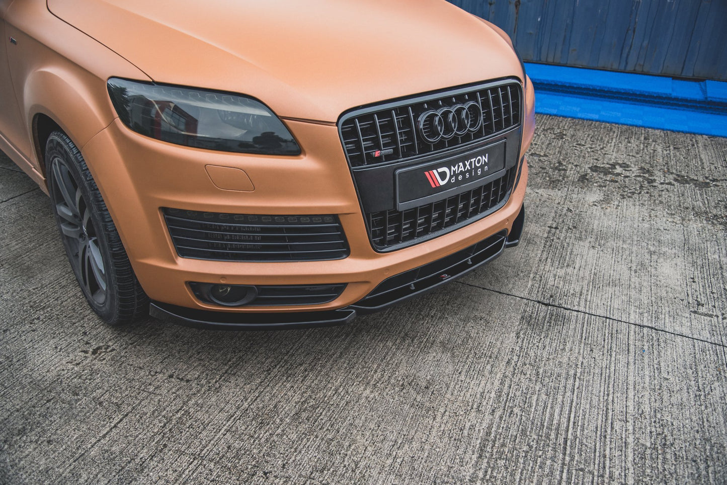 Front Ansatz für Audi Q7 S-Line Mk.1 schwarz Hochglanz