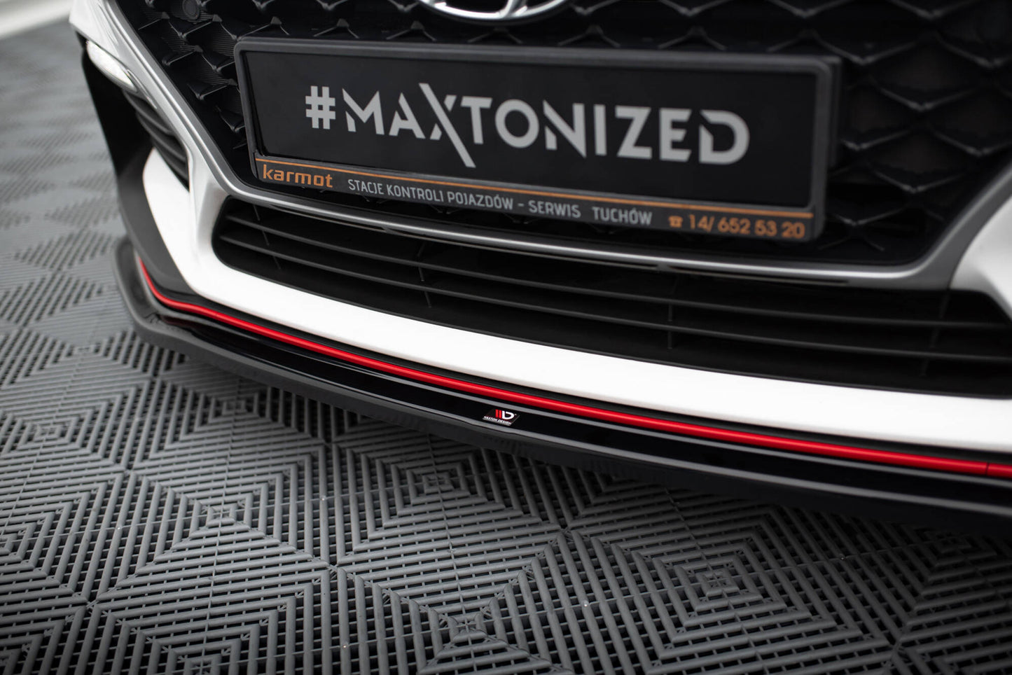 Front Splitter V.2 Hyundai I30 N Mk3 Hatchback / Fastback schwarz Hochglanz
