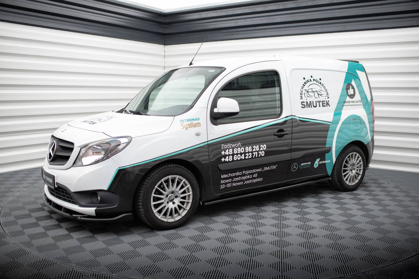 Seitenschweller Ansatz für Mercedes-Benz Citan W415 schwarz Hochglanz