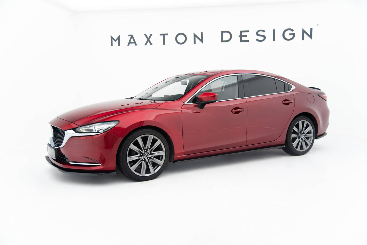 Seitenschweller Ansatz für Mazda 6 Limousine Mk3 Facelift schwarz Hochglanz