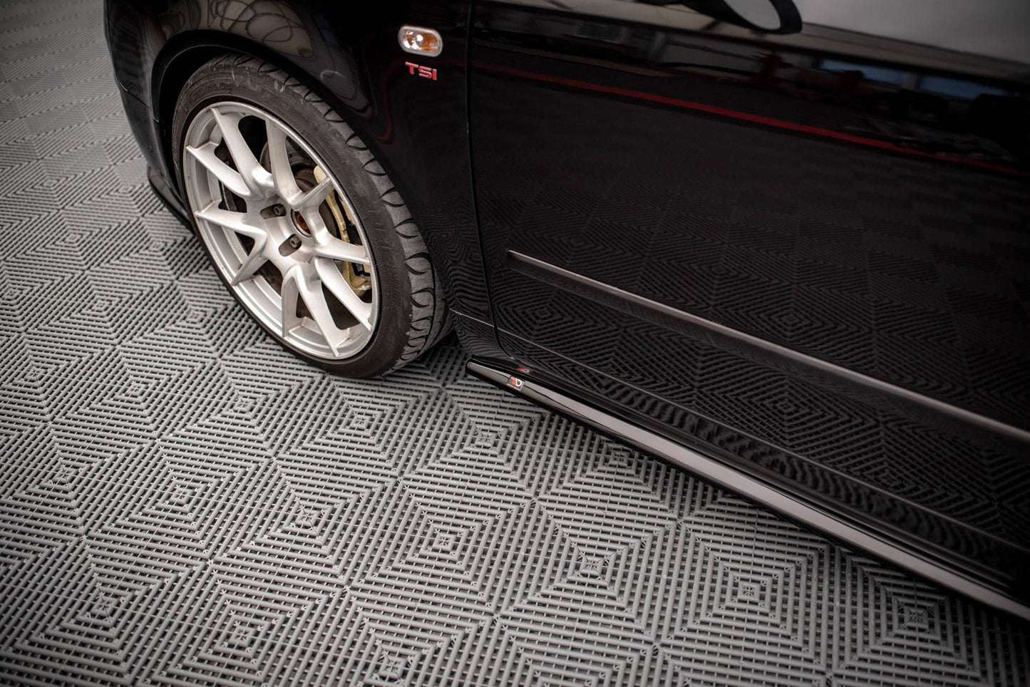 Seitenschweller Ansatz für Seat Exeo Carbon Look