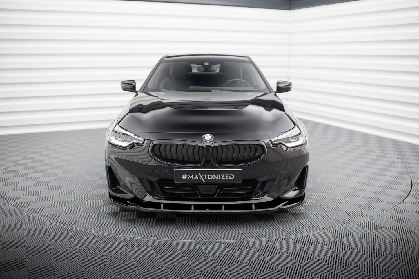 Front Ansatz V.3 für BMW 2 Coupe G42 schwarz Hochglanz