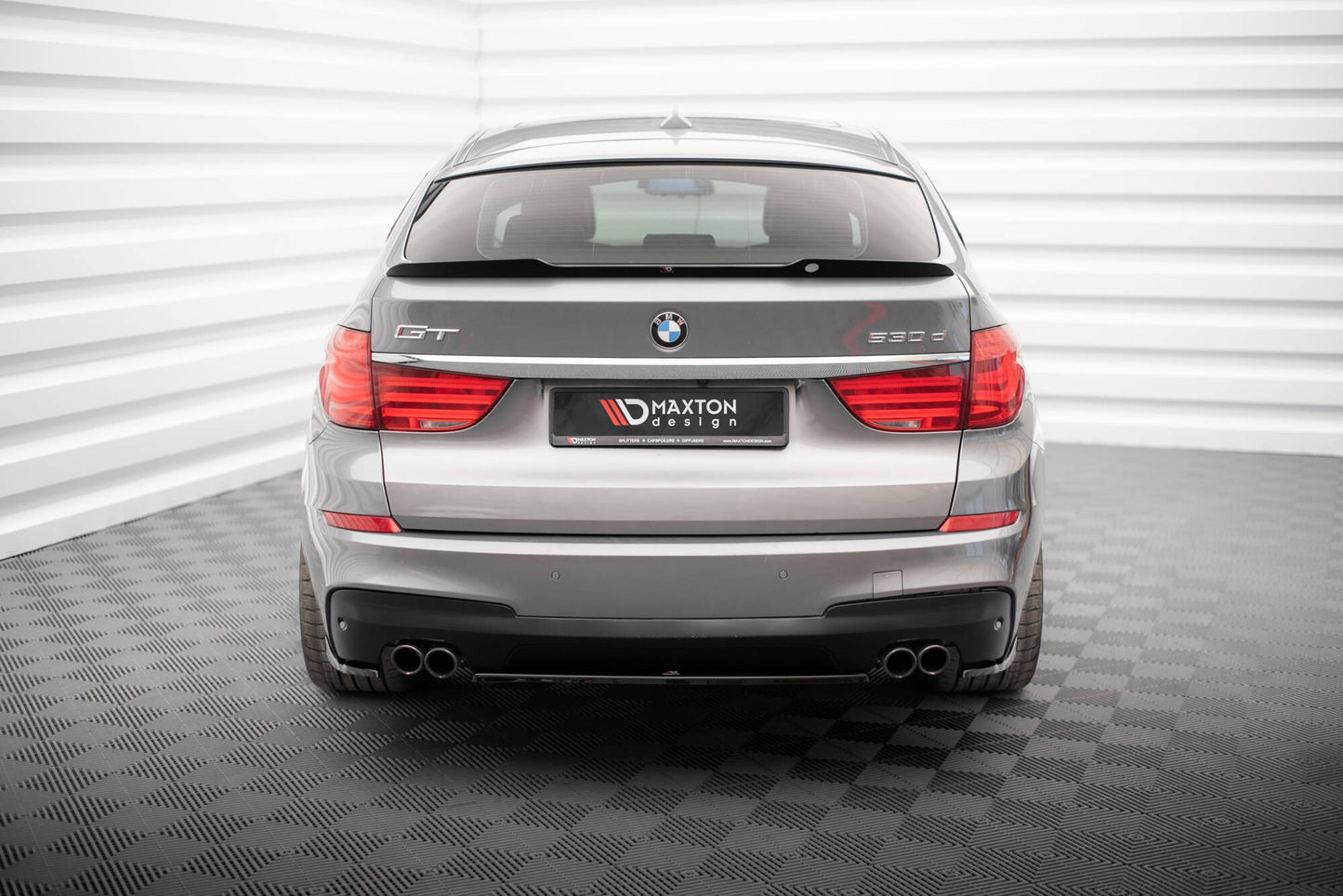 Heck Ansatz Flaps Diffusor für BMW 5er GT M-Paket F07 schwarz Hochglanz