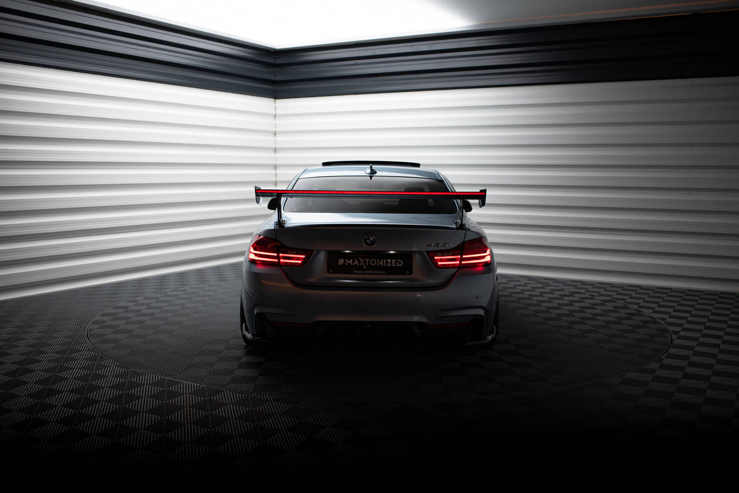 Carbon Spoiler With External Brackets Uprights + LED BMW 4er F32 / 4 F32 M-Paket Coupe